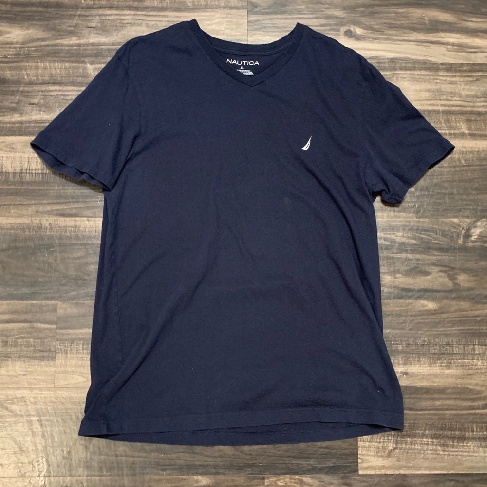 Nautica Navy Blue Short Sleeve Tee Mens Size XL